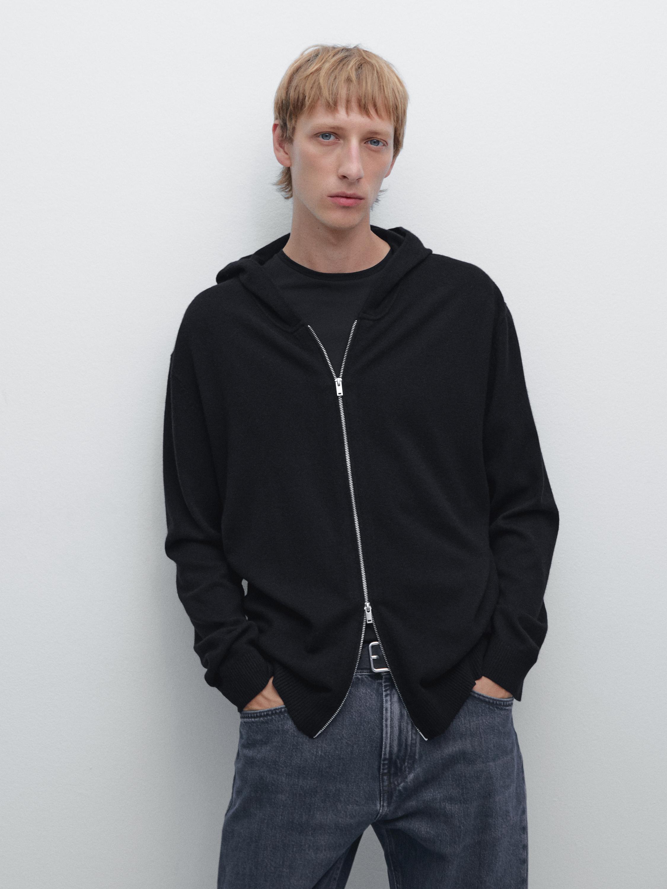 Cardigan à fermeture Éclair et capuche